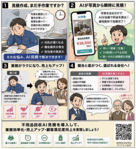 不用品回収AI見積４コマ漫画